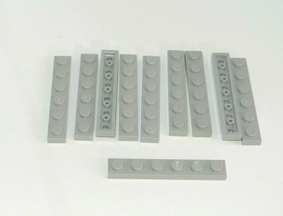 LEGO: 10x Platte 1 x 6 - Ref. 3666 hellblaugrau - Set 10264 21030 21054 - Bild 1 von 1