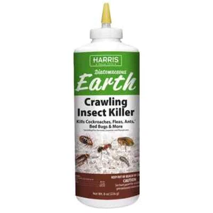 Harris Diatomaceous Earth Crawling Insect Killer, 8oz for Roaches, Fleas, Ants, - Picture 1 of 6