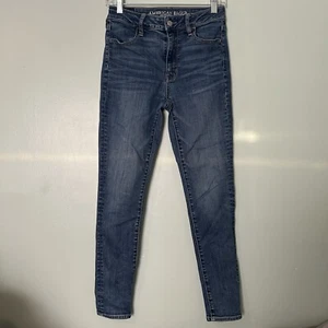 American Eagle Blue Super Hi-Rise Jegging Jeans Size 2 - Picture 1 of 11