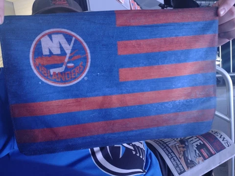 NEW YORK ISLANDERS hand towel flag design giveaway pre game party 5.8.2023 new Cover