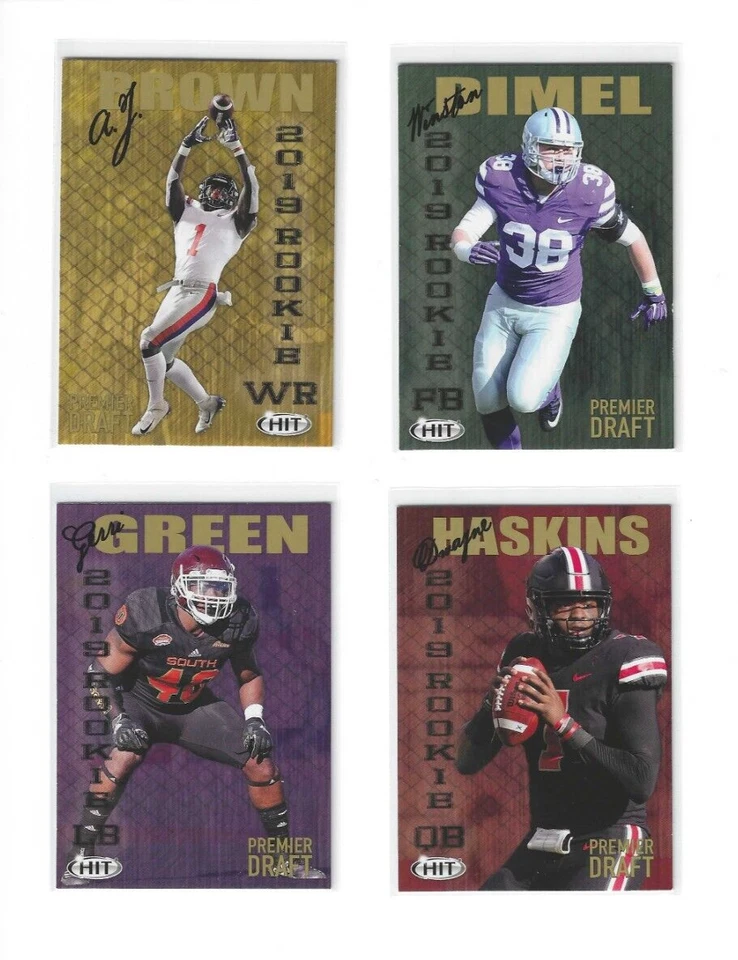 2019 SAGE HIT Premier Draft Football Gold Parallels - COMPLETE YOUR SET - Image 1 of 1