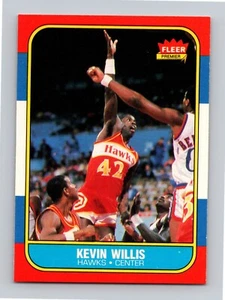 Kevin Willis 1986 Fleer Rookie #126 RC CONJUNTO ICÓNICO COMO NUEVO A - Imagen 1 de 2