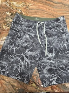 Prana Swim Trunks 36 Upf 50 Floral Print 9" Inseam - Picture 1 of 8