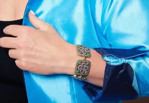 Neu HEIDI DAUS "Asian Artistrty" Kristall Deko Knebelarmband - Bild 1 von 9