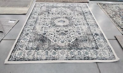 Tapete com manchas traseiras marfim/cinza 8' x 10', preço reduzido 1172719244 EVK220D-8 - Imagem 1 de 4