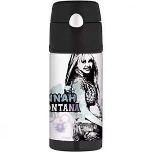Disney Hannah Montana Thermos Bottiglia Funtainer in Acciaio Inox 12 oz con Cannuccia - Foto 1 di 2