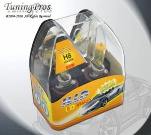 Box Set Yellow 3000K Xenon HID 100W H9 High Beam Bulbs - Picture 1 of 2