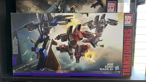 Transformers Seeker Squadron Platinum Edition G1 Reissue Thrust Ramjet Dirge NEW Cover