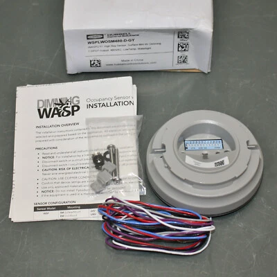 Hubbell High Bay Fixture Occupancy Sensor WSPLWOSM480-D-GY, 480V, Dimming Wasp 2 - Image 1 of 4