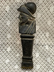 19thC Victorian Grand Tour tallado roca de lava busto "Ajax"" sello de cera tallada Pompeya - Imagen 1 de 8