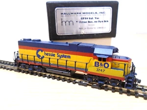 Hallmark-SAM S.Korea BRASS N Scale Finished Chessie GP38 Diesel Loco Runs OB - Picture 1 of 9