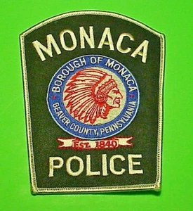 MONACA PENNYSLVANIA PA ( INDIAN ) POLICE PATCH 5 3/8" FREE SHIPPING!!! - Picture 1 of 1