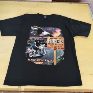 Camiseta De Colección 2004 Sturgis Black Hills Rally “Eagle” Gráfica Para Hombre L Front Back - Imagen 1 de 13