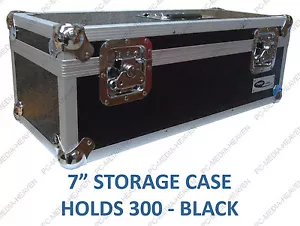 7" Singles Vinyl Record Box Storage DJ Black 300 45's Aluminium Hard Design - Picture 1 of 2