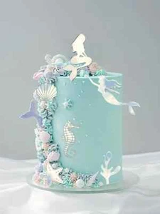 NEW MERMAID THEME ACRYLIC CAKE TOPPERS/CHARMS FOR CAKE (1) - Picture 1 of 1