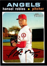 2020 Topps Heritage Hansel Robles #375 Los Angeles Angels Baseball Card