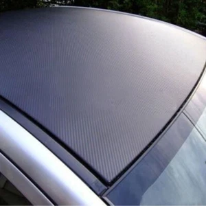 3D Car Interior Accessories Panel Black Carbon Fiber Vinyl Wrap Decal Sticker - Foto 1 di 13