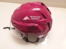 ARIZONA COYOTES Aaron Ness game-worn #42 CCM home red helmet w/new logos 2020-21