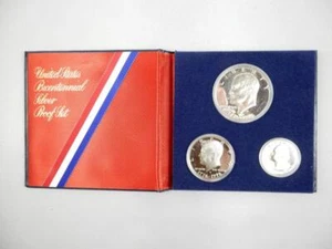 *1776-1976 JUEGO A PRUEBA DE 3 MONEDAS BICENTENARIO #AAA104.1 - Imagen 1 de 5