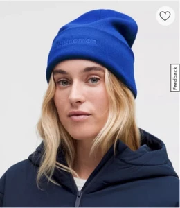 Lululemon Warm Revelation Beanie Wordmark Beanie O/S Blue - Picture 1 of 4