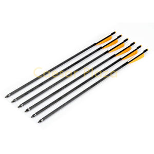 6 Pcs 20" Carbon Crossbow Bolts Arrows Hunting Archery Compound bow 180 150 80