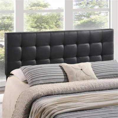 Modway Lily Full Upholstered Faux Leather and Wood Headboard in Black - Image 1 of 4
