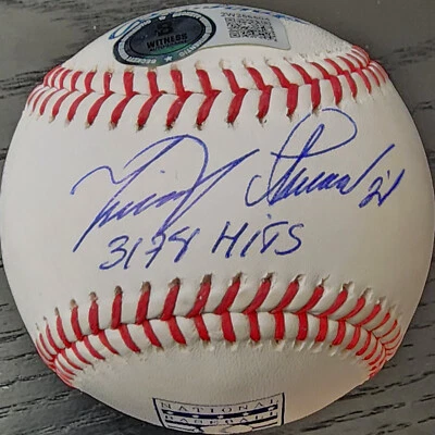 Miguel Cabrera Autographed HOF Baseball Inscribed 3174 Hits Beckett COA - Image 1 of 3