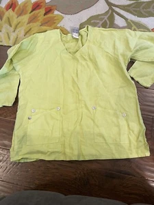 Matchpoint Womens M Shirt Green Linen  Front Tunic - Picture 1 of 9