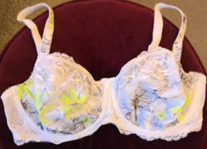 Fantasie Underwired Bra Size 34E White/Lemon/Lime - Picture 1 of 4