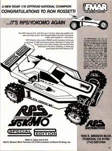 Yokomo RPS SE RC Coche Impresión Anuncio Pared Arte Decoración Efímero Ron Rossetti - Imagen 1 de 1