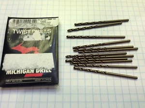 12 Stück Michigan Bohrer #43 300C HSS Cobalt Jobber HD 135° Spitze USA NEU (671) - Bild 1 von 3