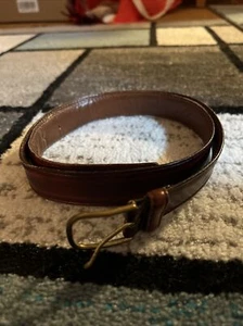 Vintage Dooney & Bourke Brown Leather Belt 34in - Picture 1 of 5