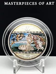Cook 2008 Masterpieces of Art BIRTH OF VENUS Sandro Botticelli 3 oz Silver Coin - Picture 1 of 11