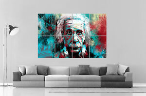 Albert Einstein Pop Art Design Wall Poster Great Format A0 Wide Print 02