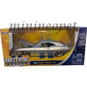JADA BIGTIME 96286 1967 CHEVROLET IMPALA SS 1/24 DIECAST MODEL CAR SILVER - Picture 1 of 1