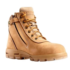 REDBACK COBAR SOFT TOE WHEAT NUBUCK ZIP BOOTS UCWZ - AUSTRALIAN MADE - Picture 1 of 3