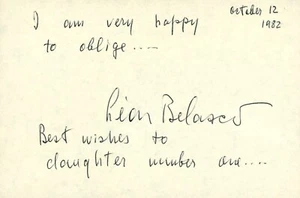 Leon Belasco Autograph Note Signed - Imagen 1 de 1