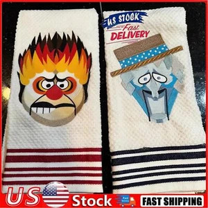 1/2X Heat Miser Snow Miser Christmas Towel Embroidered Decorative Large Cottonš„ - Picture 1 of 16
