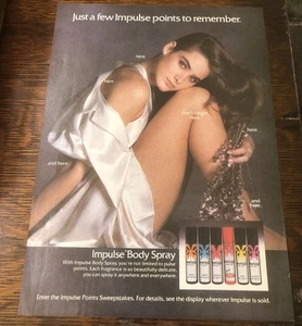 Impulse Body Spray 1986 - Anuncio de revista vintage - Imagen 1 de 1