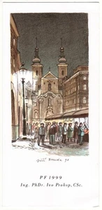 JIRI BOUDA: Neujahrsgraphik P. F. 1999 für Dr. Ivo Prokop - Picture 1 of 1