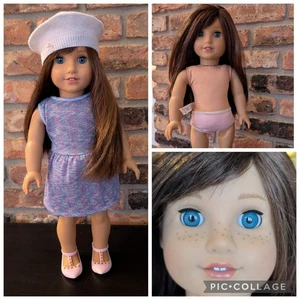 Muñeca American Girl Grace Thomas Niña del Año 2015 + Boina Vestido Morado Brillante - Imagen 1 de 14