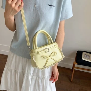 Korean Bow Crossbody Bag Stylish Women's Handbags Chic Bow Leather Bag  Girls - Picture 1 of 16