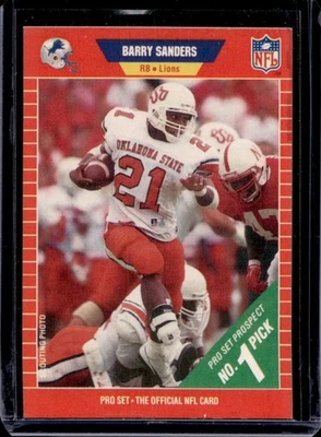 Juego profesional Barry Sanders Rookie RC #494 Lions 1989 Foto 1 de 2