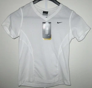 XS NIKE DAMEN DRI-FIT TRAININGSSHIRT Weiß Kurzarm Atmungsaktiv X-Small - Bild 1 von 2
