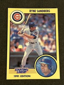 Tarjeta de alineación inicial Ryne Sandberg 1991 Kenner Chicago Cubs - Imagen 1 de 2