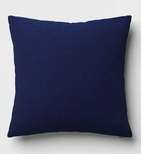 Threshold 18"x18" Outdoor Square Decorative Pillow Cover Navy Blue New - Picture 1 of 5