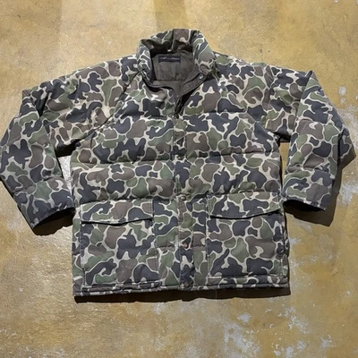 Chaqueta Exterior Pelirroja Vintage XL Plumón Pato Camuflaje Verde Foto 1 de 4