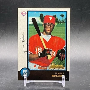 Carta Baseball 1998 Bowman #181 Jimmy Rollins Rookie Philadelphia Phillies - Foto 1 di 2
