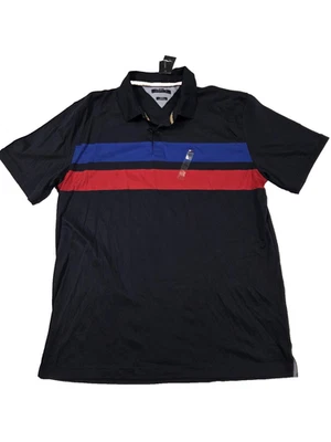 TOMMY HILFIGER MENS (NEW) POLO SHIRT THLUXE FINISH SZ 3XL SLIM FIT BLUE/RED NWT - Image 1 of 4