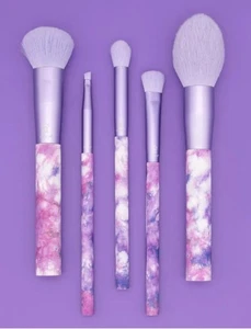 New! Limited Edition Moda 5Pc PEACEFUL PURPLE Tye Dye Series Makeup Brush Set  - Picture 1 of 4
